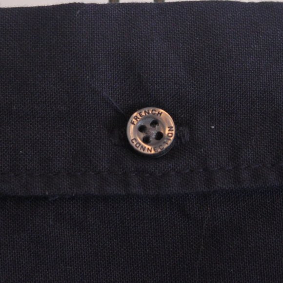 FCUK (French Connection United Kingdom) Men 100% cotton Black Button Down Shirt - Picture 5 of 9